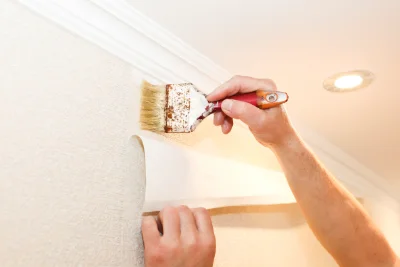 Pose de papier peint à Chamblanc — revêtements muraux et toiles de verre